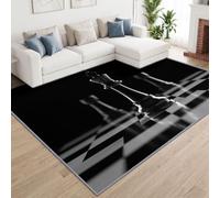 Générique Tapis Salon Minimaliste Échecs Échiquier 80 x 150 cm | Tapis Moderne Géométrie Quadrillage Noir Et Blanc Antidérapant, Doux, pour Salle a Manger Chambre, Noir Et Blanc