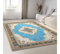 Générique Tapis Salon Motif Rétro Persan 60 x 90 cm Doux Antidérapant Tapis Décoratif de Chambre Lavable en Machine Tapis pour Entree Interieur de Chambre Salle a Manger