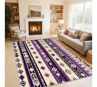 Générique Tapis Salon Navajo, Tapis Amérindien Aztèque, Poils Antidérapant Courts Doux Moquette pour Salon Chambre Bureau pour Un Nettoyage Facile 80 x 150 cm P-&99