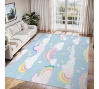Générique Tapis Salon Nuage Mignon, Dessin Animé Enfants Filles Tapis Poil Ras Doux Antidérapant 50x80cm pour Chambre Salle à Manger Bureau, Décoration d'intérieur ZY&L6
