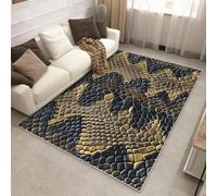 Générique Tapis Salon Peau de Serpent, Tapis Imprimé Animal, Poils Antidérapant Courts Doux Moquette pour Salon Chambre Bureau pour Un Nettoyage Facile 80 x 150 cm P-&117