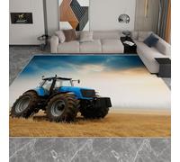Générique Tapis Salon Photographie Surréaliste Tapis Antidérapan Imprimé Terres Agricoles Tracteur, Ne perd Pas Ses Poils Lavable en Machine pour Chambre à Coucher Salle à Manger Bureau 80 x 150 cm