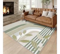Générique Tapis Salon Plante Abstraite, Tapis Milieu du Siècle, Poils Antidérapant Courts Doux Moquette pour Salon Chambre Bureau pour Un Nettoyage Facile 180 x 240 cm P-&87