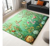 Générique Tapis Salon Plantes en Pot De Fleurs 80x150cm Tapis de Chambre Doux Antidérapant, Moquette Poils Ras Lavable Moderne, Durable et Facile d'entretien