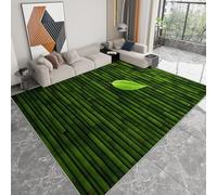 Générique Tapis Salon Plantes Vertes Style Réaliste Modèle 80 x 150 cm Lavable en Machine Super Doux et Antidérapant Tapis Décoratif Salon Doux Poil Court pour Chambre Adulte, Salle à Manger