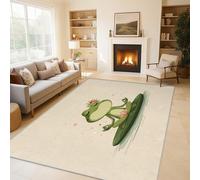 Générique Tapis Salon Princesse Grenouille 160x230 cm, Tapis Méditation pour Chambre, Moquette Antidérapant Lavable à Poils Ras, Paillasson Décor à La Maison C&J40