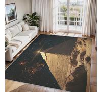 Générique Tapis Salon Pyramides Paillasson Interieur Entree Désert Cosmique Pyramide Égyptienne 50x80 cm, Moquette de Sol Doux et Antiderapant à Poils Courts, Tapis Sol Décor à la Maison C&J79