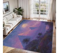 Générique Tapis Salon Pyramides Paillasson Interieur Entree Pyramide Égyptienne Arbre Tropical 40x60 cm, Moquette de Sol Doux et Antiderapant à Poils Courts, Tapis Sol Décor à la Maison C&J79