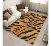 Générique Tapis Salon Rayures Tigre, Tapis Peau de Tigre, Poils Antidérapant Courts Doux Moquette pour Salon Chambre Bureau pour Un Nettoyage Facile 160 x 230 cm P-&117