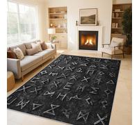Générique Tapis Salon Runes Vikings Paillasson Interieur Entree Mythologie Nordique 40x60 cm, Moquette de Sol Doux et Antiderapant à Poils Courts, Tapis Sol Décor à La Maison C&J57