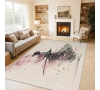 Générique Tapis Salon Samouraï Japonais 120x170 cm, Tapis Orient Asiatique pour Chambre, Moquette Antidérapant Lavable à Poils Ras, Paillasson Décor à La Maison C&J37