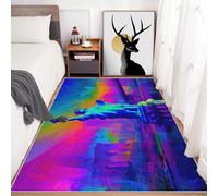 Générique Tapis Salon Statue de la Liberté 240x340 cm, Tapis Motif New York Ville Antidérapant Poils Ras Doux Lavable pour Chambre, Moquette Décoration Intérieure QAZ76