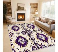 Générique Tapis Salon Sud-Ouest, Tapis Aztèque Amérindien, Poils Antidérapant Courts Doux Moquette pour Salon Chambre Bureau pour Un Nettoyage Facile 140 x 200 cm P-&99
