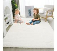 Générique Tapis Salon Tapis Chambre 190 x 280 cm Moelleux et Moderne, Antidérapant Moelleux à Poils Courts pour Salon Chambre, Blanc