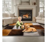 Générique Tapis Salon Texture De Peau De Vache Animale 140 x 200 cm Tapis Décoratif Lavable en Machine Multicolore, Moquette de Salon Moderne Doux Antidérapant pour Salon Chambre Salle a Manger