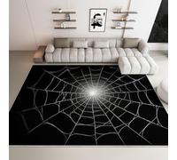 Générique Tapis Salon Toile d'araignée Noire 180x240cm Tapis Grand Antidérapant Doux, Moquette Impression Lavables, Chambre Salon et Chambre d'enfants Tapis Déco