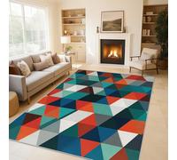 Générique Tapis Salon Triangle Géométrique Paillasson Interieur Entree Art Moderne 50x80 cm, Moquette de Sol Doux et Antiderapant à Poils Courts, Tapis Sol Décor à La Maison C&J35