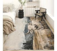 Générique Tapis Salon Vache des Highlands 80x150 cm, Tapis Ferme Rustique pour Chambre, Moquette Antidérapant Lavable à Poils Ras, Paillasson Décor à La Maison C&J45