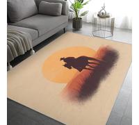 Générique Tapis Salon Wild West, Tapis Chambre Far West Cowboy Occidental, Doux Flanelle Poil Court 50x80 cm - Lavable Antidérapant Paillasson H-2