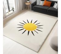 Générique Tapis Soleil Simple Taille Standard 120x170 cm Blanc Cassé Idéal pour Chambre de Bébé ou Enfant Lavable Doux