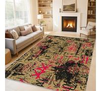 Générique Tapis Street Art, Tapis Entree Interieur Graffiti Abstrait, Poils Antidérapant Courts Doux Moquette Paillasson Interieur Entree Un Nettoyage Facile 60 x 90 cm P-&90