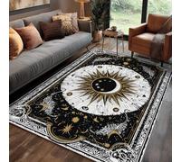 Générique Tapis Tarot Salon 80x150 cm Motif Divinatoire Meditation Cartomancie Magic Soleil, Tapis Lavable Antidérapant Doux Poil Court, Decoration Chambre Descente De Lit Carpet