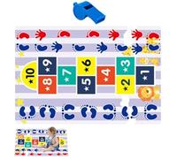 Générique Tapis - Tissu d'impression d'encre 200x135x1cm | Tapis de marelle préscolaire avec de Saut d'exercice, Coordination de l'équilibre, motricité, de Jeu interactif et sûr, utili