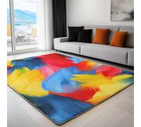 Générique Tapis Ultra Doux pour Chambre d'enfant, 60 x 90 cm, antidérapant Tapis décoratif intérieur et extérieur Art Moderne Abstrait Graffiti pour Chambre à Coucher, Salle de Jeux, Salon
