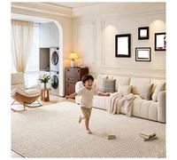 Générique Tapis Ultra Grand en Sisal, Tapis Lavable Antidérapant, sans Perte for Un Trafic Élevé, Salon, Salle À Manger, Intérieur, Extérieur, Patio(White,80x160cm/31x63in)