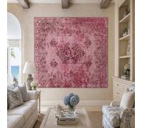 Générique Tapisserie Murale Décoration pour Salon, Chambre, Tableaux Posters et Arts décoratifs 160 x 200 cm,Vintage rétro floral rose, rouge,