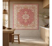 Générique Tapisserie Murale for Bedroom Living Room, Custom Tapestries Home Decoration, 130 x 150 cm,Motif floral rétro rose, rouge, blanc, jaune,