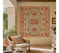 Générique Tapisserie Murale Tableau Décoration pour Salon, Chambre, Maison, Tapestries 70 x 100 cm,Motif floral rétro rouge, beige, bleu, marron, blanc