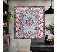 Générique Tapisserie Murale Wedding Party Office Outdoor Garden, Custom Tapestries, 150 x 150 cm,Motif floral rétro rouge, bleu, rose, blanc