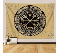 Générique Tapisseries décoratives 130x150 cm 3D Viking Odin Loup Effet Tapisserie Art Mural Tapisserie Murales Tapisserie Murale Tissu Pour Chambre Salon Serviette De Plage Tenture Murale