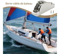 Générique Taquet Coquille,Collier de Fixation pour Cordage de Bateau - Taquet Nautique Robustes pour Lac, Quai, Camping, Rivière, Randonnée, Pêche, Kayak et Plage