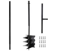 Générique Tarière de Sol avec Manche 250 mm et Tube d'extension 12m Acier,Quincaillerie, Outils, Perceuses, Tarières, (Poids 22.35KG)