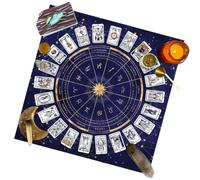 Générique Tarot Altar Cloth - Velvet Card Reading Mat, Square Astrology Divination Cloth, Oracle Table Cover, Elegant Mystical Design | Lovers, Spiritual Practice, Meditation Room, Crystal Collection