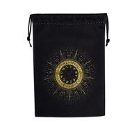 Générique Tarot Card Bag, Drawstring Storage Pouch, 5.12x7.09in Portable Dice Organizer, Soft Velvet Material, Secure Closure Design for Crystals, Watches, Altar Tools, Divination, Spiritual