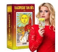 Générique Tarot du Sorcier Russe | Carte Oracle Russes | Cartes de Tarot de Poche, 78 pièces, Version Russe Portable, Jeu de Divination Wiccan pour débutants, Jeu de Fortune