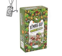 Générique Tarot Elfe de noël - Jeu de Poche pour débutants avec Collier - Design fantaisiste, Facile à Utiliser