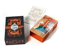 Générique Tarot-Katzen : Un Jeu de Tarot Fan de Chat de 78 Cartes | Noyau Bleu Premium 350 g/m 2 | 12x7 cm | Boîte Goldfolie de Luxe | Parfait pour Les Amateurs de Tarot et de Chat