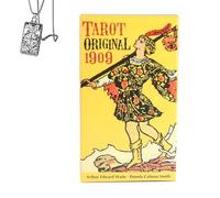Générique Tarot Original 1909 - Jeu de Poche pour débutants avec Collier - Design Classique, Facile à Utiliser