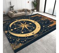 Générique Tarot Paillasson 50x80 cm 3D Astrologie Carpette Flanelle Antidérapant Lavable Poil Court Tapis pour Entrée Salle de Bain Cuisine Q-112