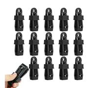Générique Tarp Clips Strong Fixed Clamp 15 Pieces Tarp Clips Tent Lock Grip