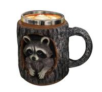 Générique Tasse 3D 310ml Tasse à Café Animaux Originaux Trou d'Arbre | Tasse Réutilisable Anniversaire Détente Maison Collection Personnelle Loisirs Weekend