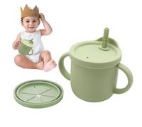 Générique Tasse à bec en silicone pour bébé | Récipient alimentaire anti-éclaboussures pour tout-petit et bébé,Gobelet en paille pour, passe au micro-ondes, au congélateur, lave-vaisselle.