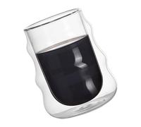 Générique Tasse à boire en verre double couche, résistante à la, A | Tasse en verre Borosilicate à Double paroi, verres résistants à la, adaptés boissons chaudes et glacées