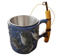 Générique Tasse à boire,Gobelet multifonction en résine | Gobelet d'eau adapté pour une canne à pêche | Pour jus, latte, thé, bière, père, copain,