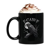 Générique Tasse À Café - 325 ml Corbeau Noir Décor Maison - Oiseau Décoratif Corbeau Mugs à Café,Pour Thé Lait Cuisine Salon Bureau Voyage Pique-Nique Vacances Anniversaire Fête Femmes Hommes