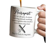 Générique Tasse à Café | 330 ml Poignée Ergonome Thème Coiffeur - Tasse à Boisson en Céramique - Pour Maison, Bureau, Cuisine, Fête, Café, Thé, Jus, Lait